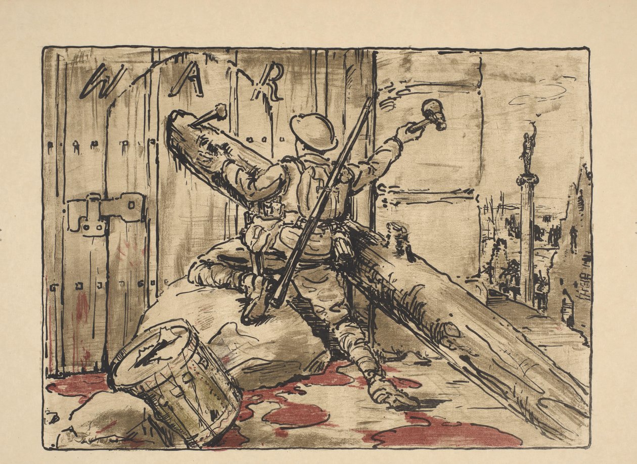 Soldier Blocking the Door of Warfare by William Nicholson