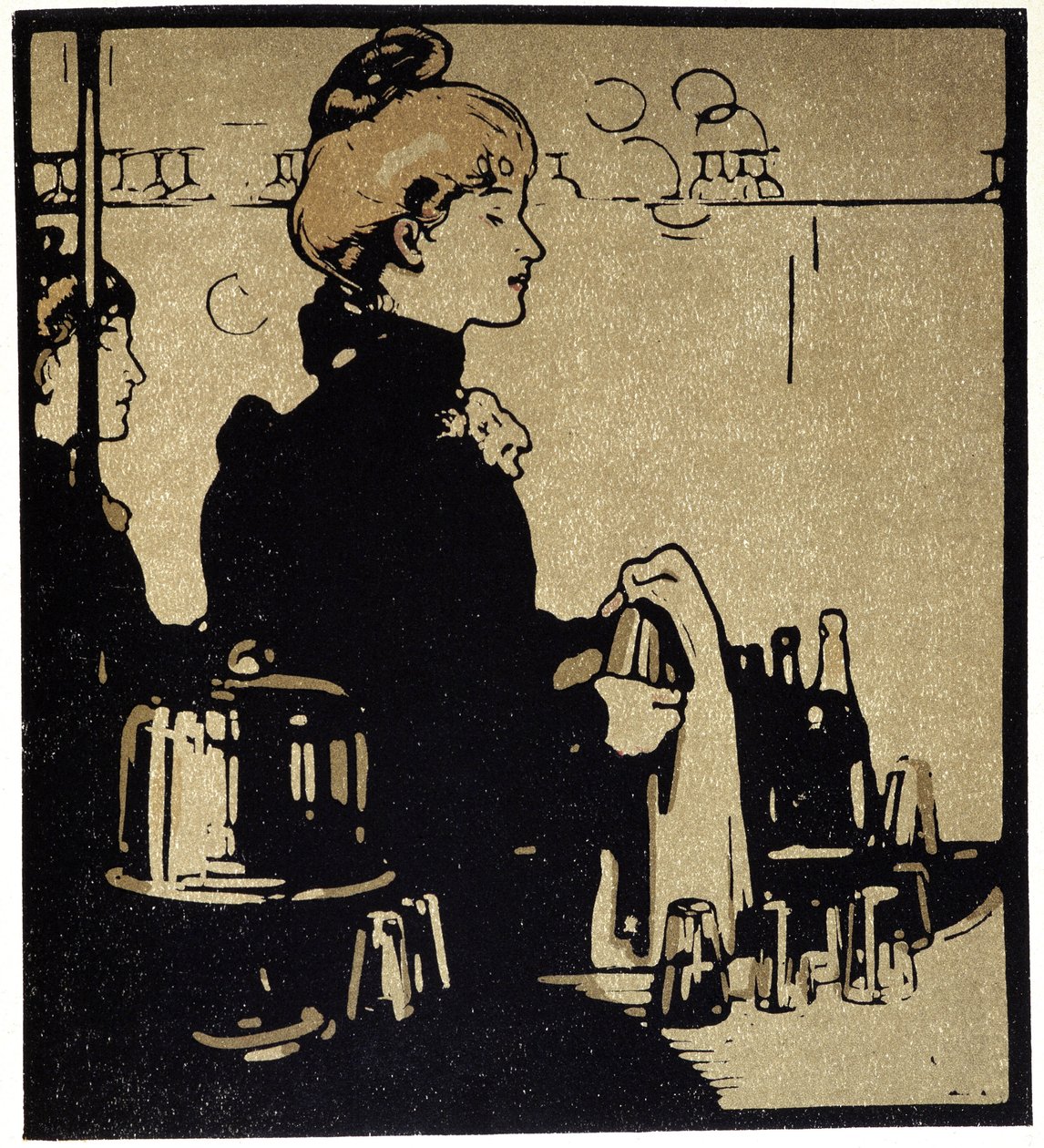 Young Woman Bartender, London - in 