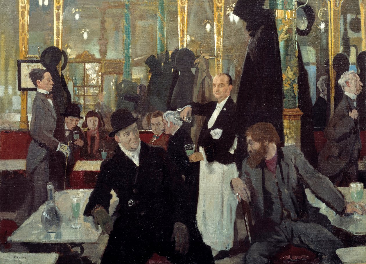 The Royal Cafe in London (detail) by William Orpen