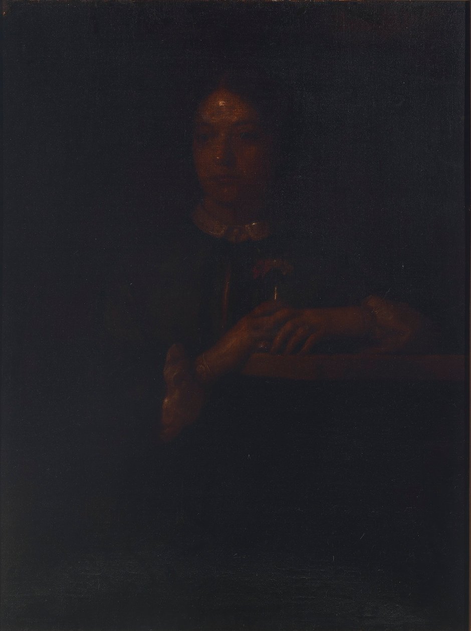 Sarah Leaning on a Bannister by William Page