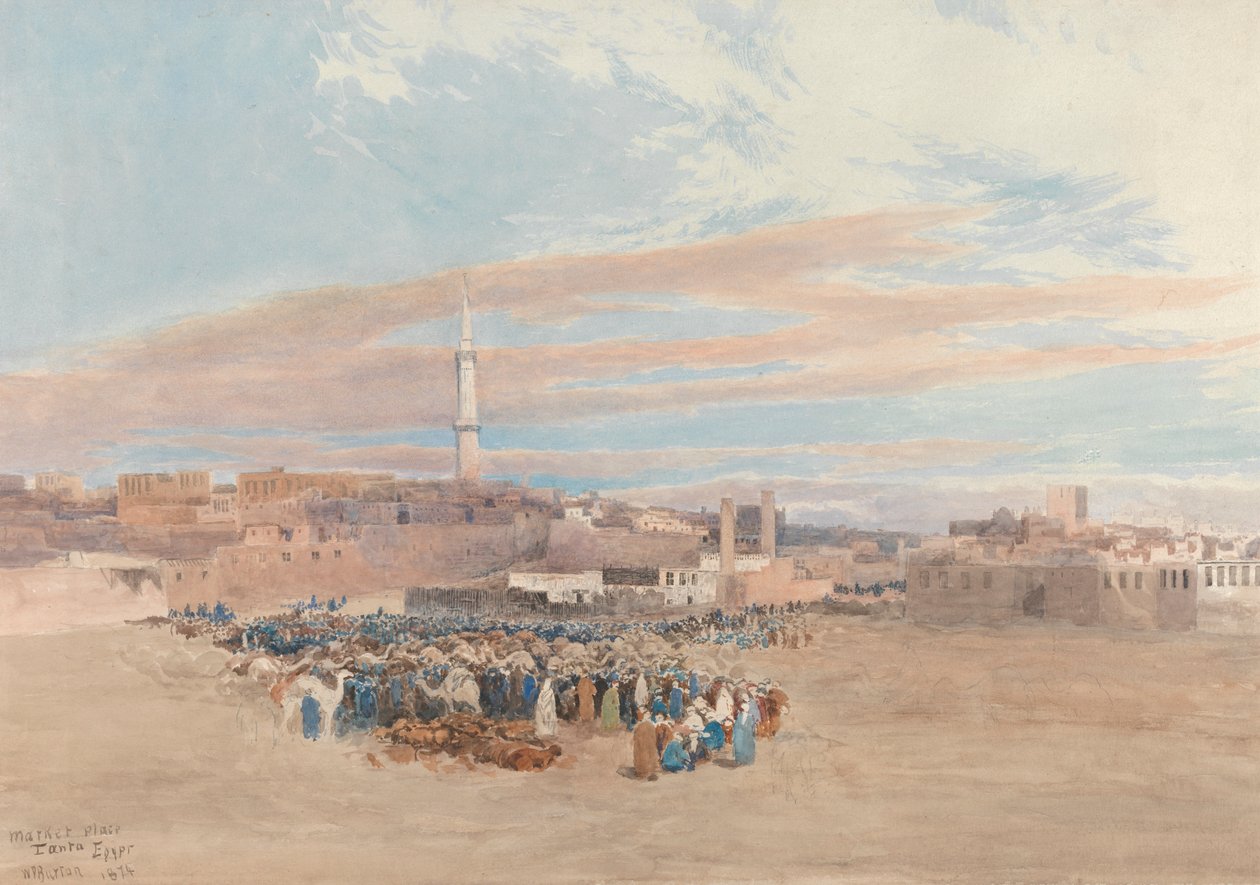 The Market Place, Tanta, Egypt by William Paton Burton