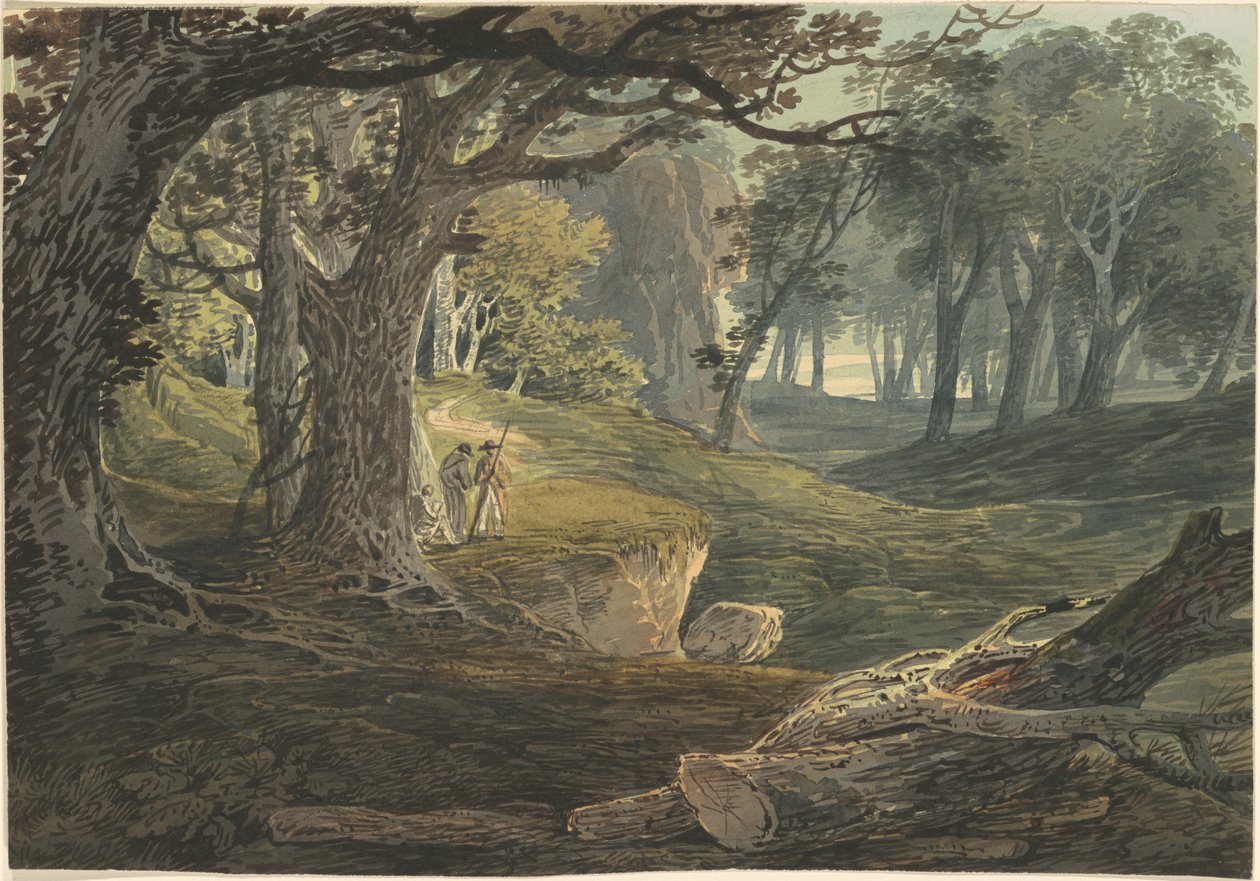 Travellers in a Woodland Glade by William Payne