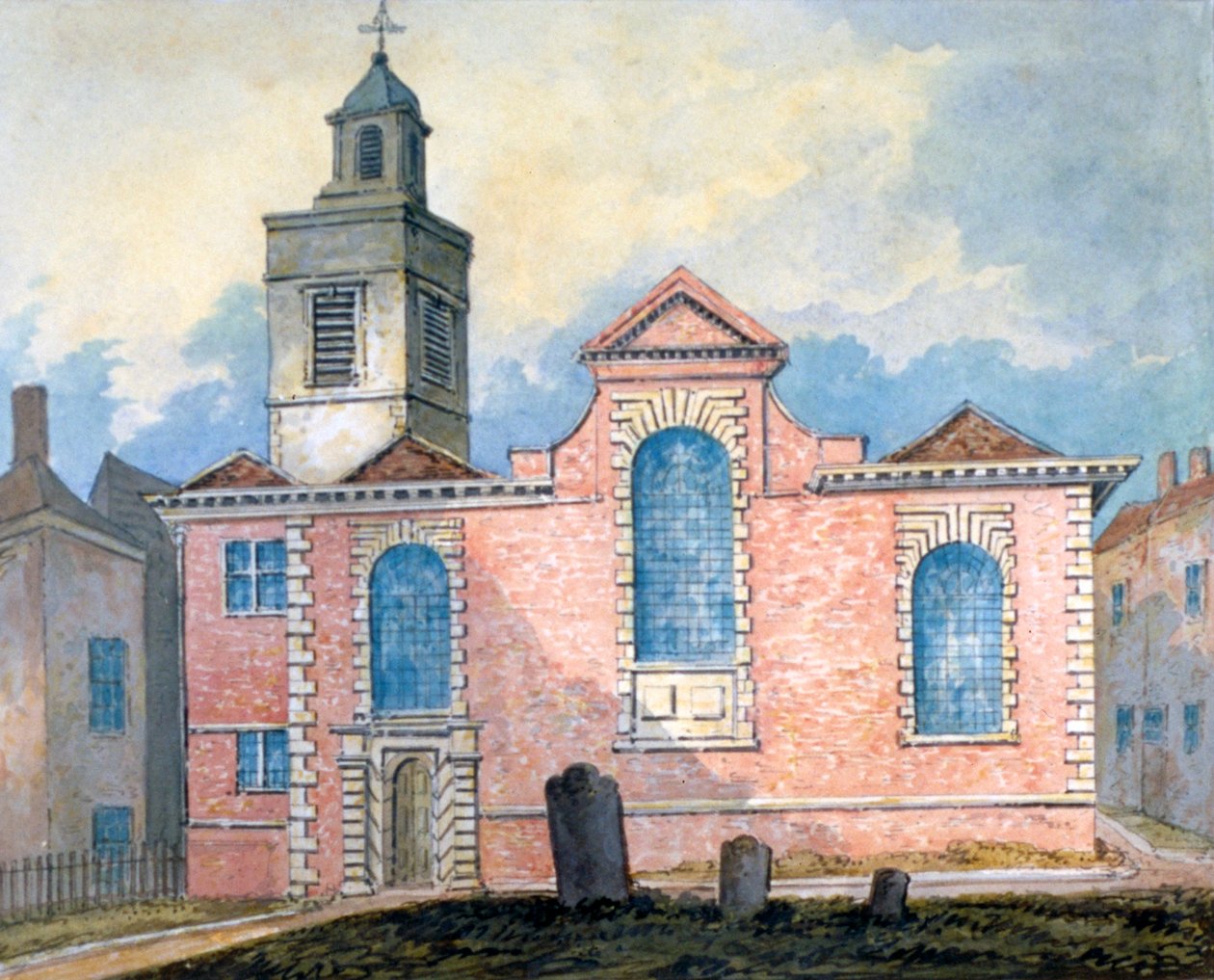 Exterior View of St Anne and St Agnes, City of London, c1810 by William Pearson