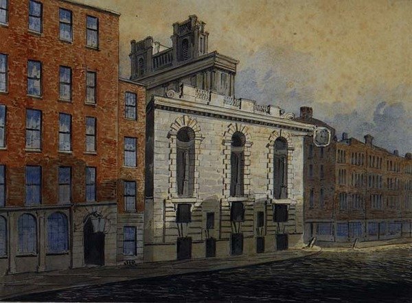 Lombard Street South, with St. Mary Woolnoth, c.1815 by William Pearson