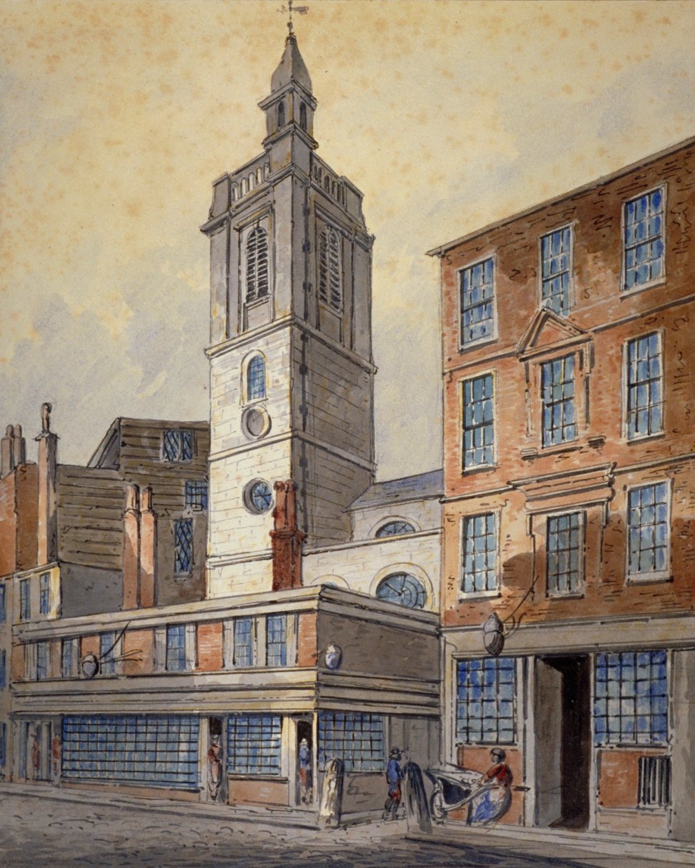 View of St Dionis Backchurch, City of London by William Pearson