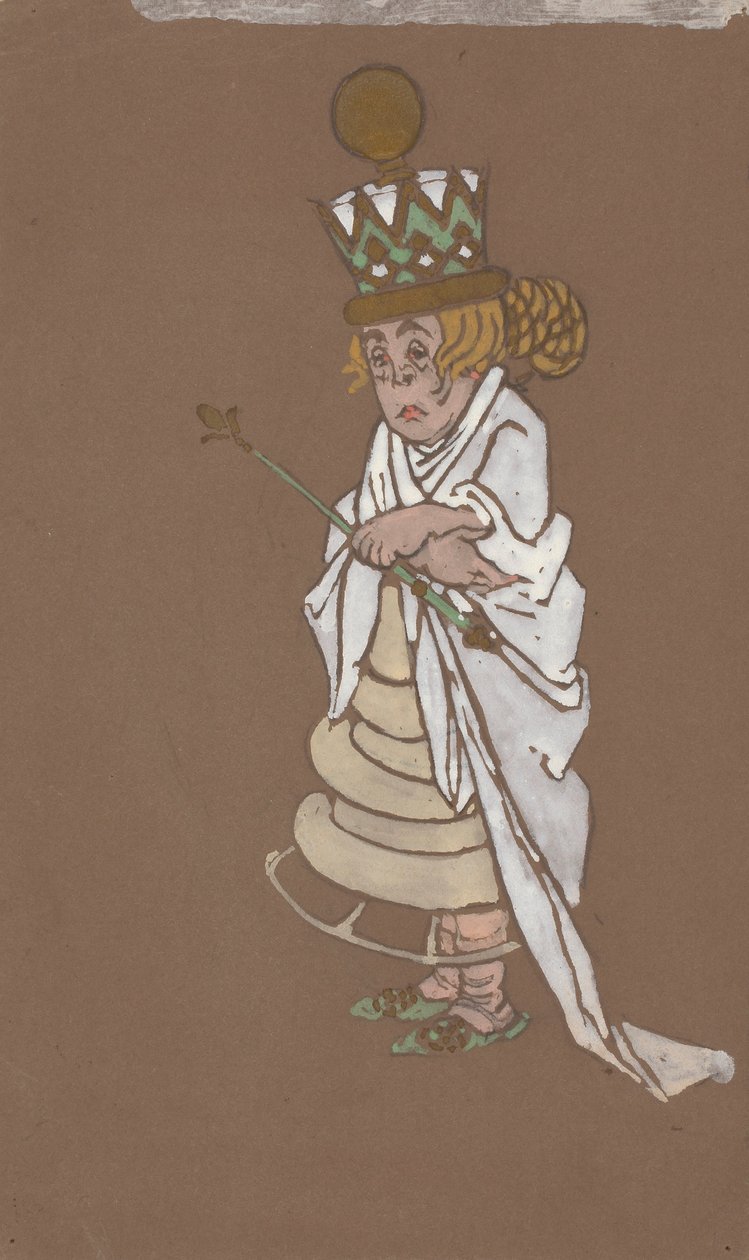 White Queen (costume design for Alice-in-Wonderland, 1915) by William Penhallow Henderson
