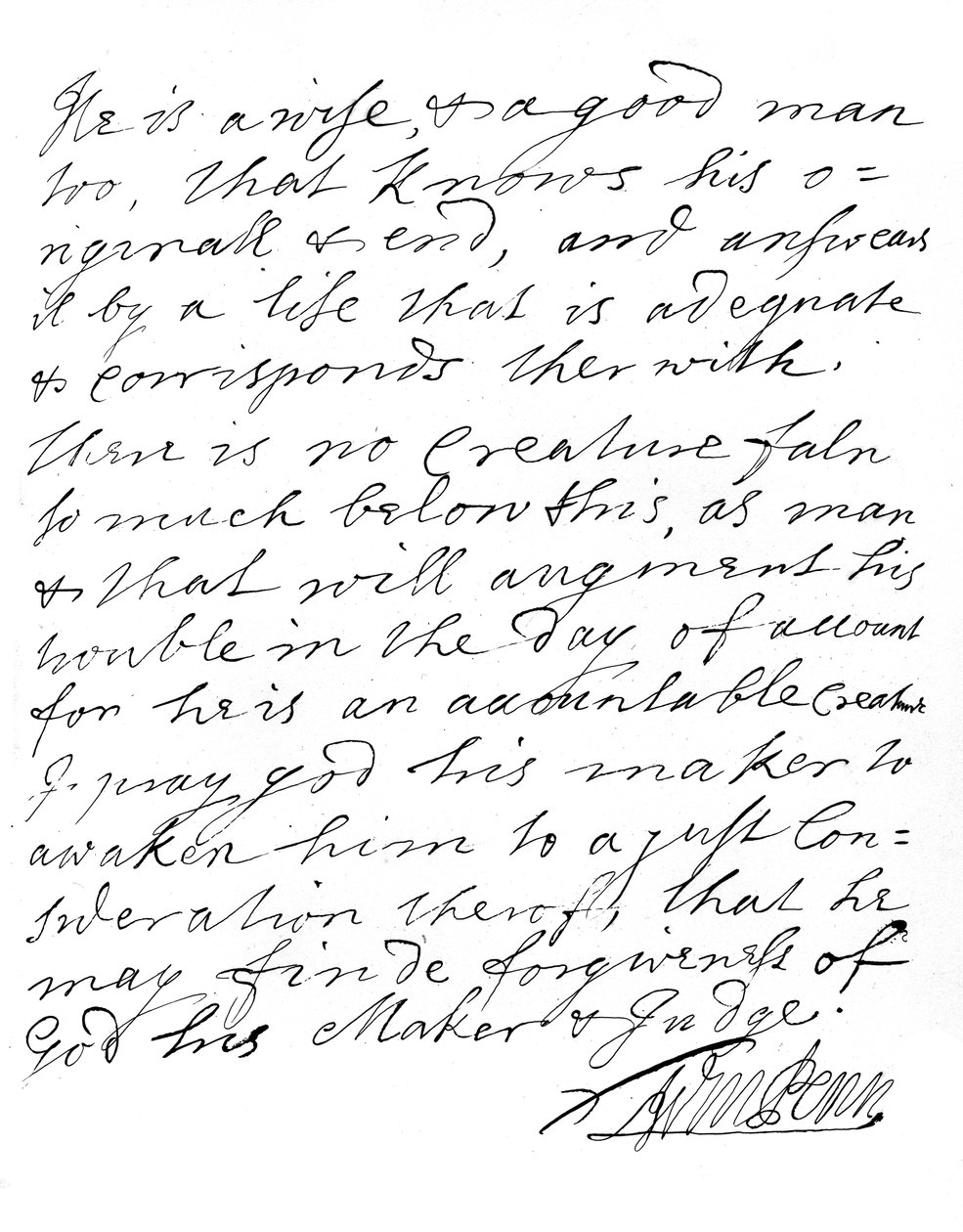 A Letter from William Penn of Pennsylvania, Late 17th-Early 18th Century, 1840 by William Penn