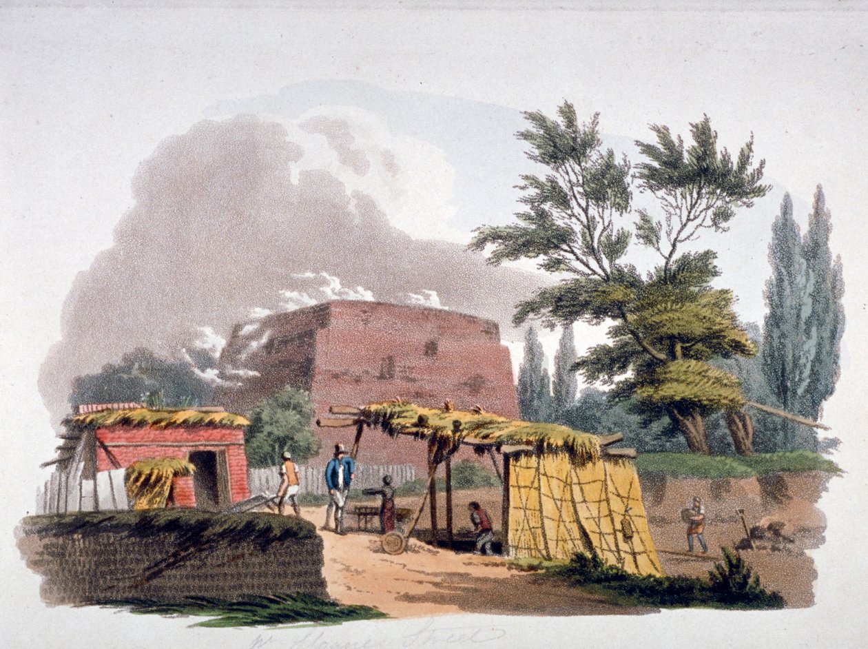 Brick kiln near Sloane Street, Chelsea, London by William Pickett