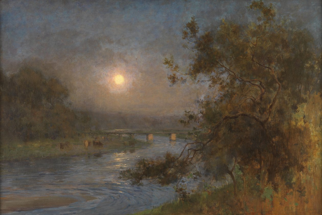 As Twilight Fades beneath the Moon away by William Playfair Dickson
