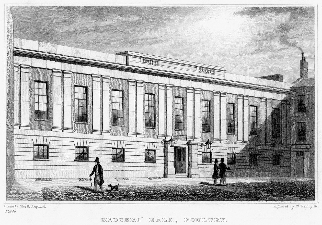 Grocers Hall, Poultry, City of London by William Radclyffe