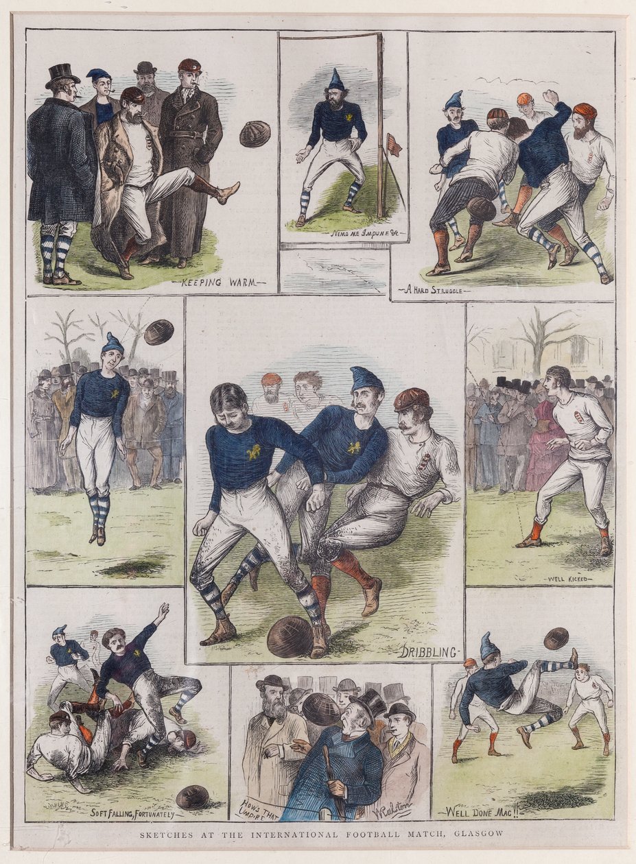 Sketches at the International Football Match, Glasgow, 1872 by William Ralston