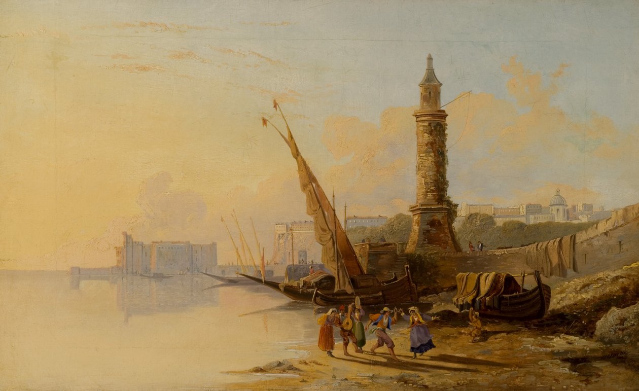 Italian Coast Scene by William Raymond Dommerson