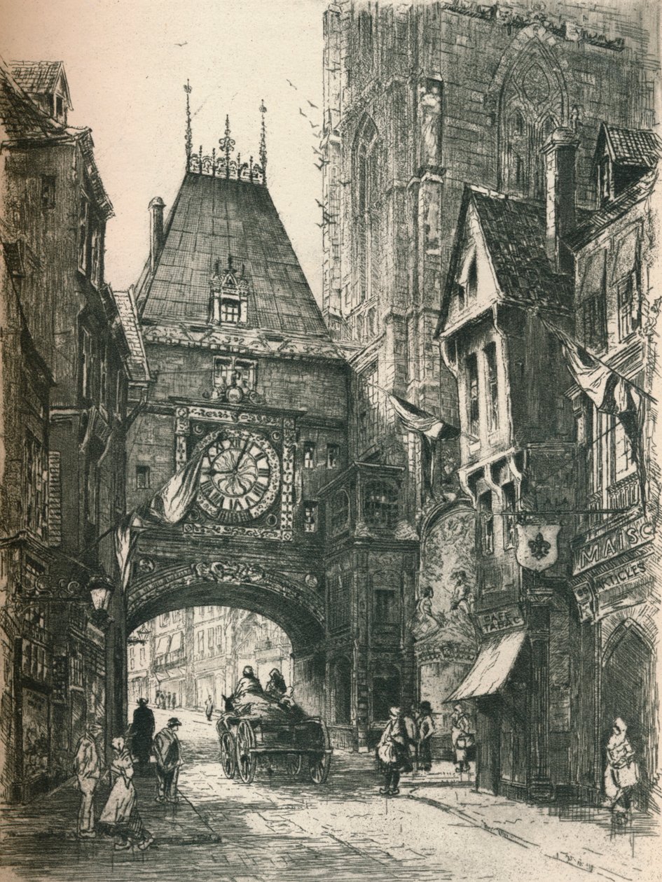 La Grosse Horloge, Rouen by William Renison