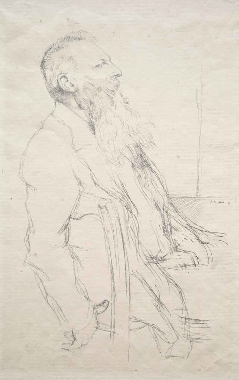 Auguste Rodin, 1897 by William Rothenstein