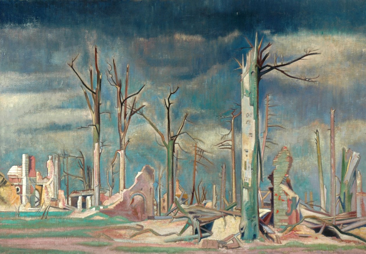 Avenue at Bourlon, Western Front by William Rothenstein