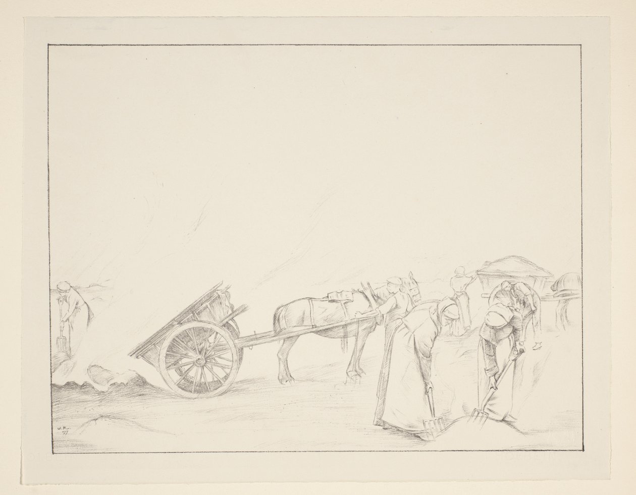 Burning Couch-Grass by William Rothenstein