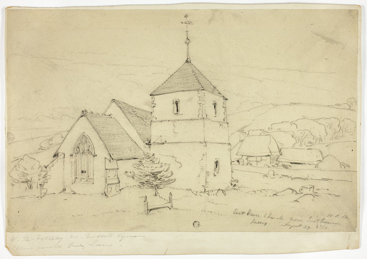 Eastdam Church near Eastbourn Sussex by William Roxby Beverley