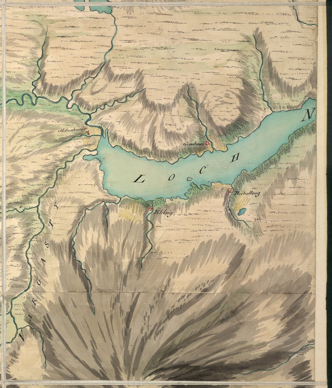 Altnaharra, Roy Military Survey of Scotland by William Roy