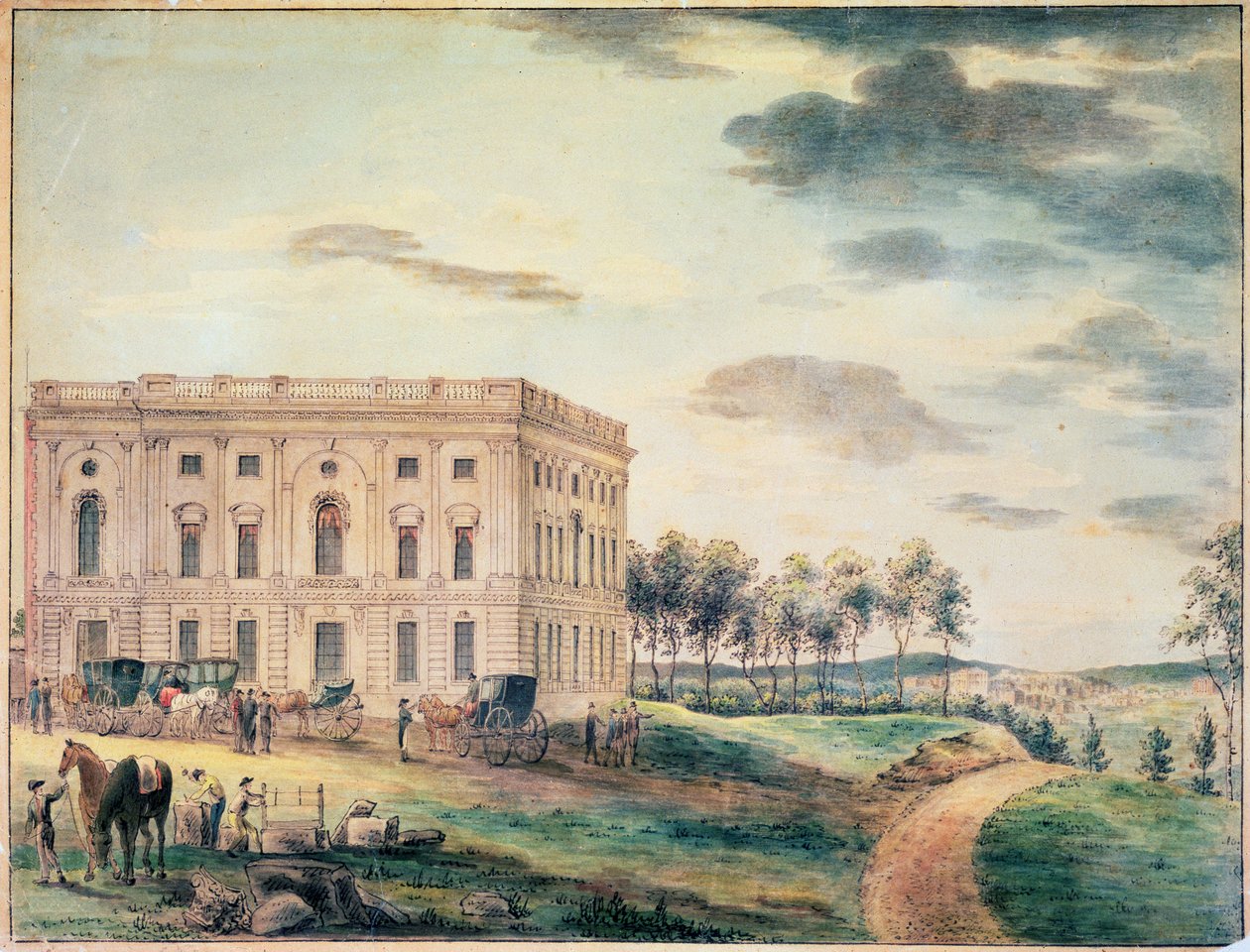 A View of the Capitol of Washington Before It Was Burnt Down by the British, c.1800 by William Russell Birch