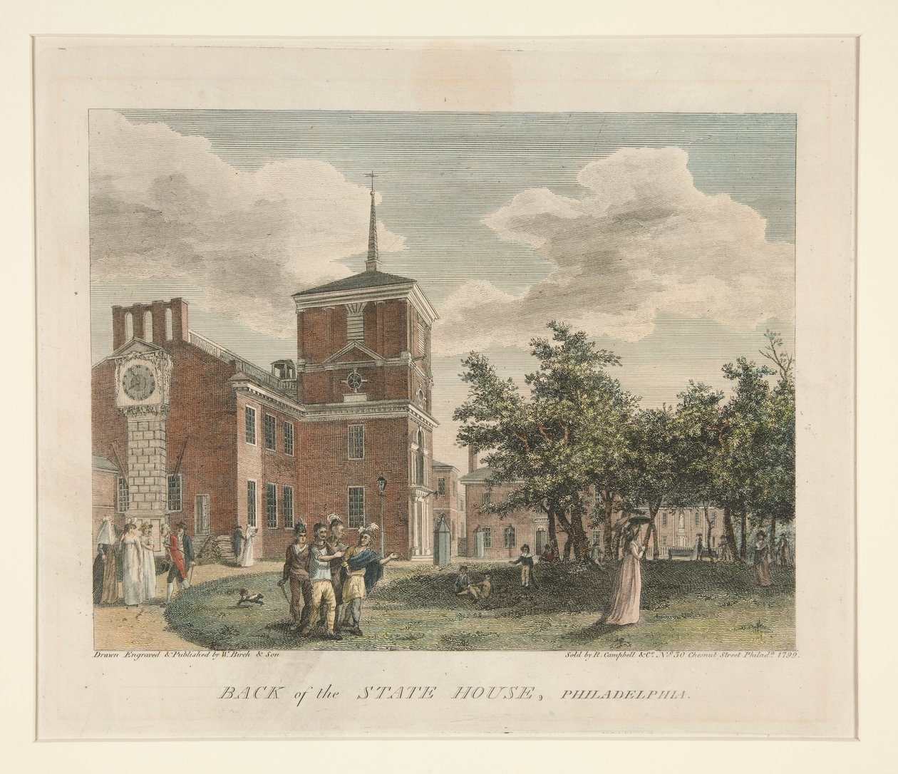 Back of the State House, Philadelphia by William Russell Birch
