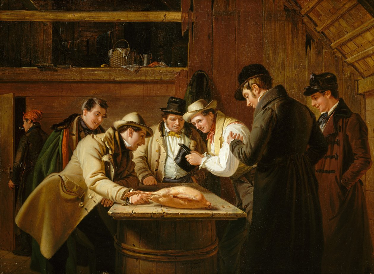 The Raffle Raffling for the Goose by William Sidney Mount