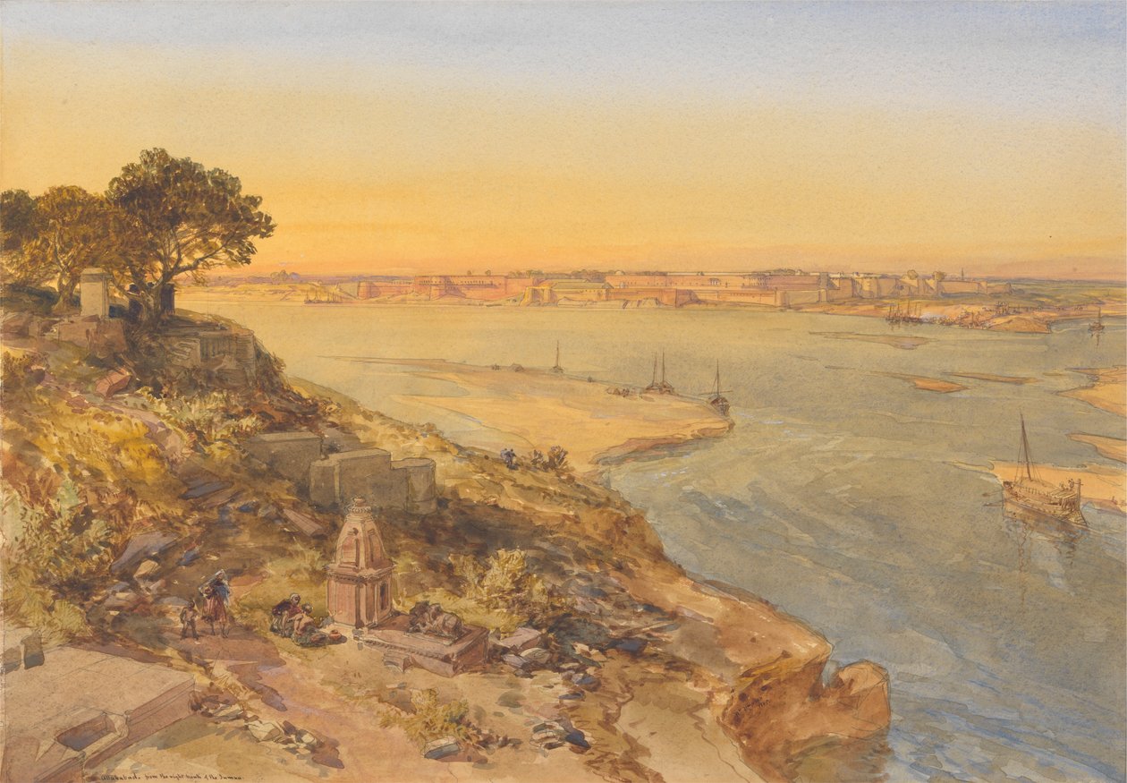 Allahabad, from the Right Bank of the Jumna by William Simpson
