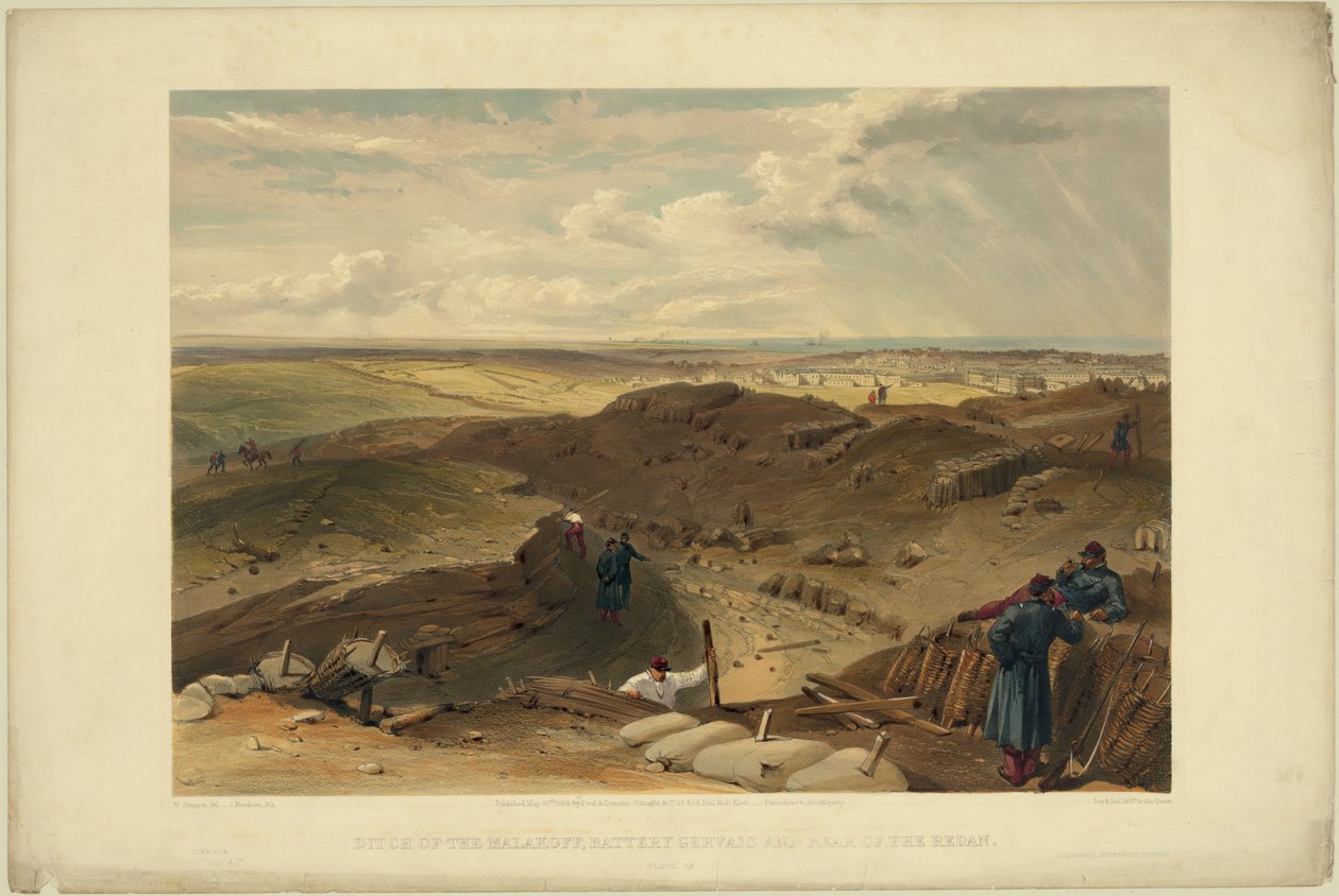 Malakoff Redoubt, Battery Gervais and Rear of the Redan by William Crimea Simpson