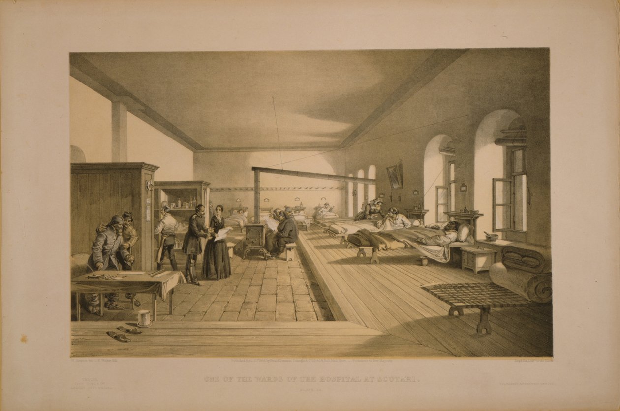 One of the Wards of the Hospital at Scutari, 1855 by William Crimea Simpson