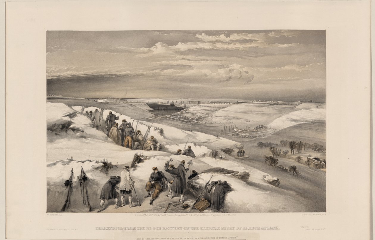 Sevastopol from the 26 gun battery by William Crimea Simpson