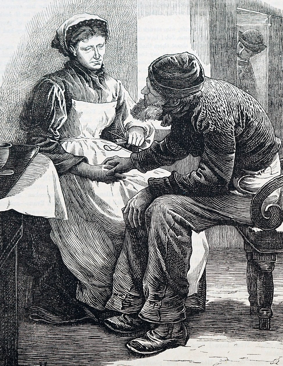 An Elderly Couple. By William Small, 1880 (Engraving) by William Small
