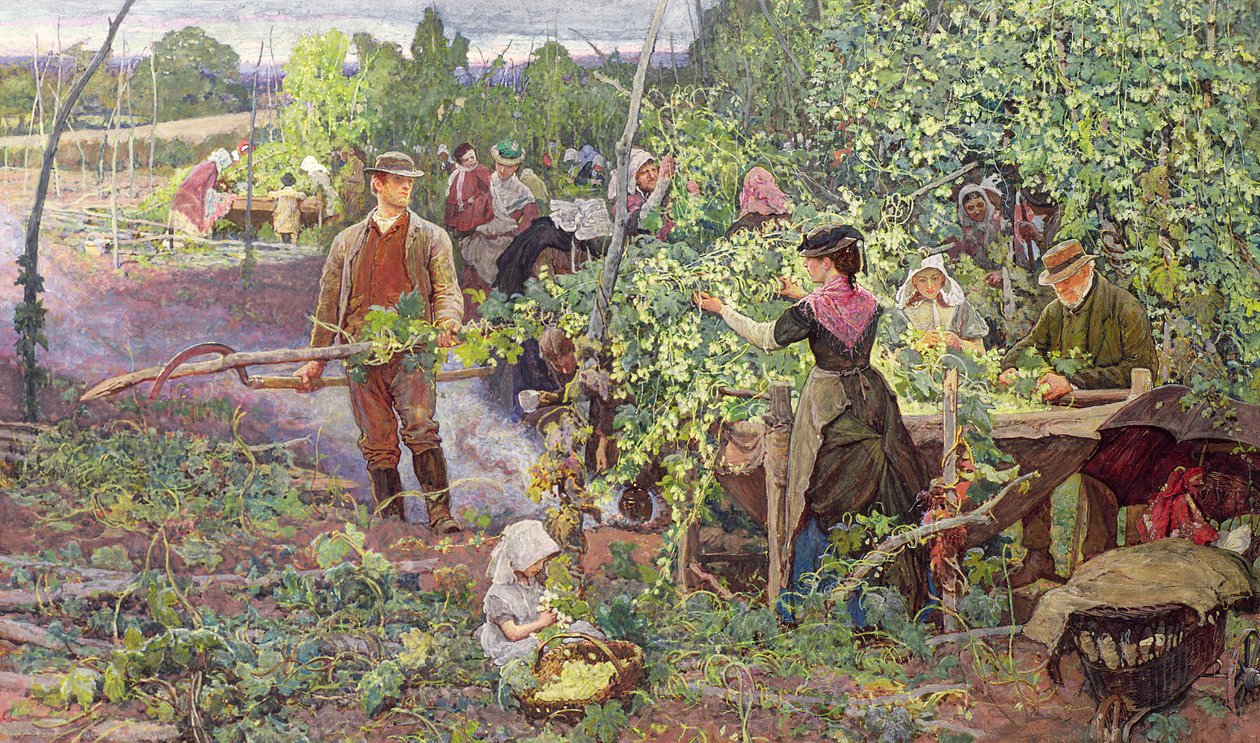 Hop Pickers, c.1870 by William Small