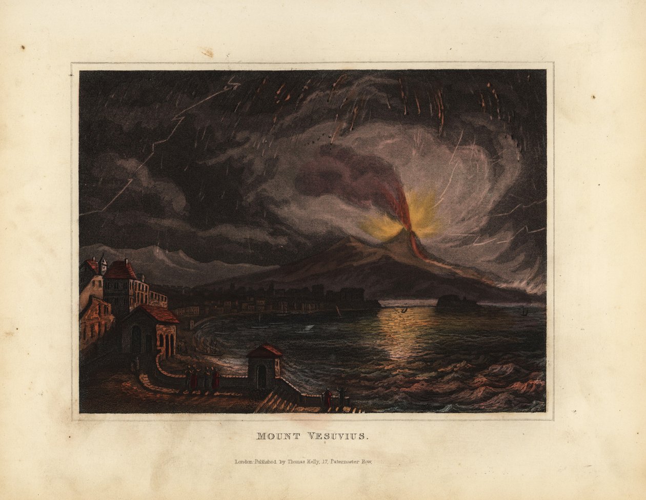 Mount Vesuvius Erupting 19th Century by William Smellie