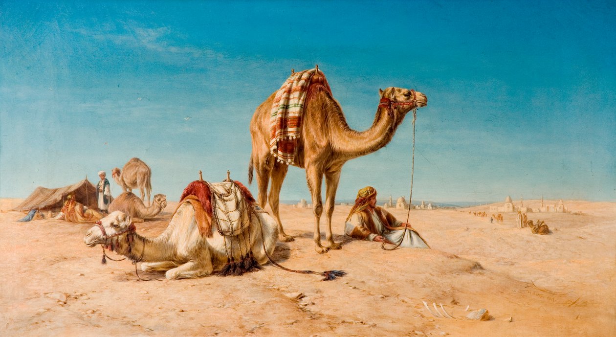 A Halt in the Desert by William Snr. Luker