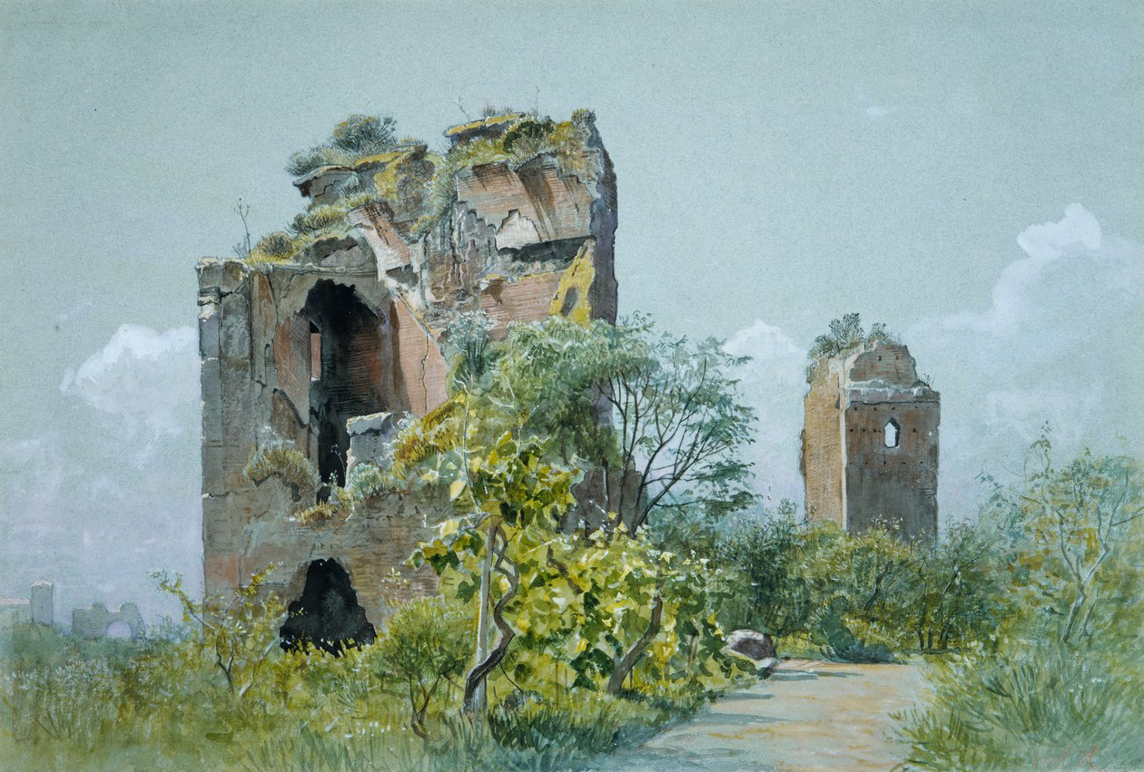 Baths of Trajan Sette Sale, Villa Brancaccio, Rome by William Stanley Haseltine