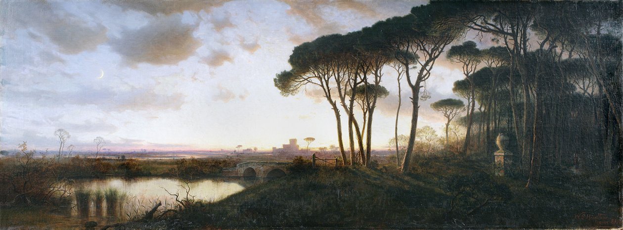 Castle of Ostia Seen from the Pine Forest of Castel Fusano, 1881 by William Stanley Haseltine