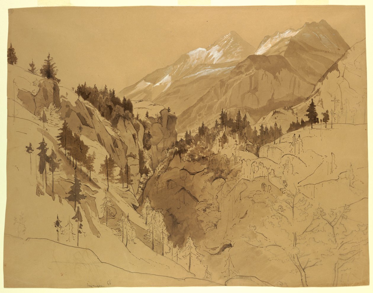Mountains near Meiringen, Switzerland, 1856 by William Stanley Haseltine
