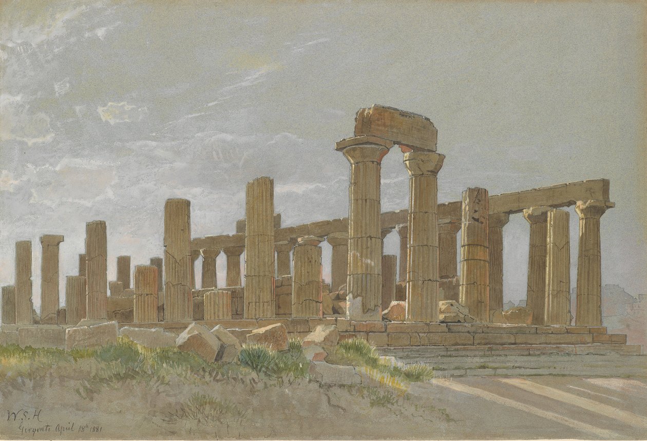 The Temple of Juno Lacinia at Agrigentum by William Stanley Haseltine