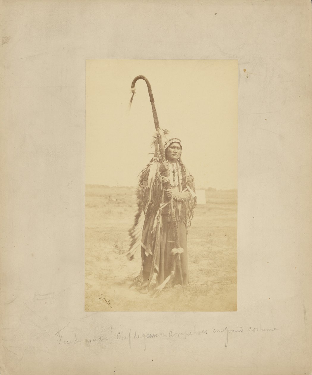 Powder Face, War Chief of the Arapahoes, In War Dress by William Stinson Soule
