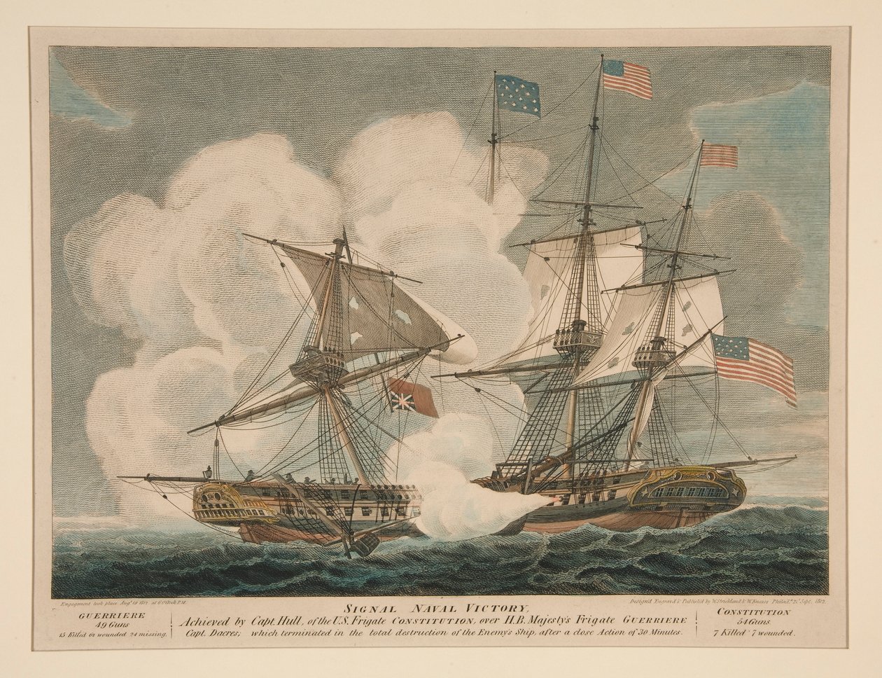Signal Naval Victory Achieved, Constitution and Guerriere by William Strickland