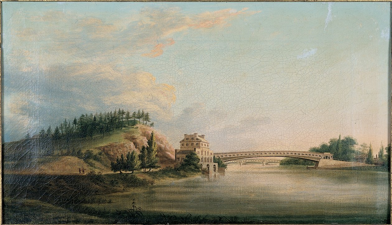View of a Bridge over the Schuylkill River by William Strickland