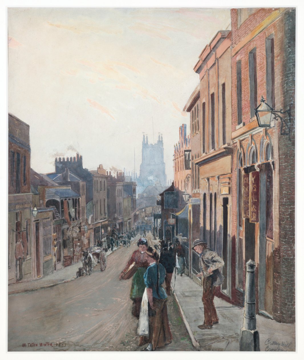 Crown Hill and Parish Church by William Tatton Winter