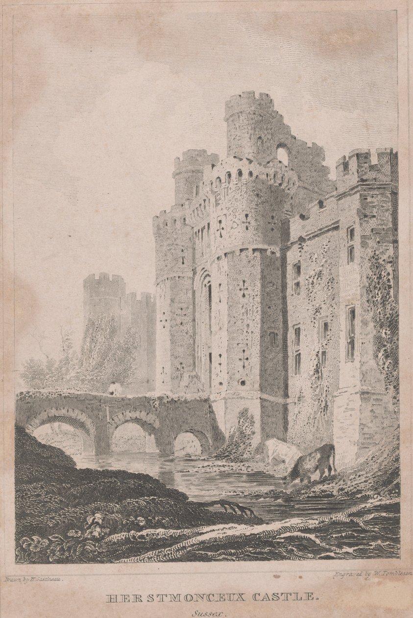 Herstmonceux Castle, Sussex by William Tombleson