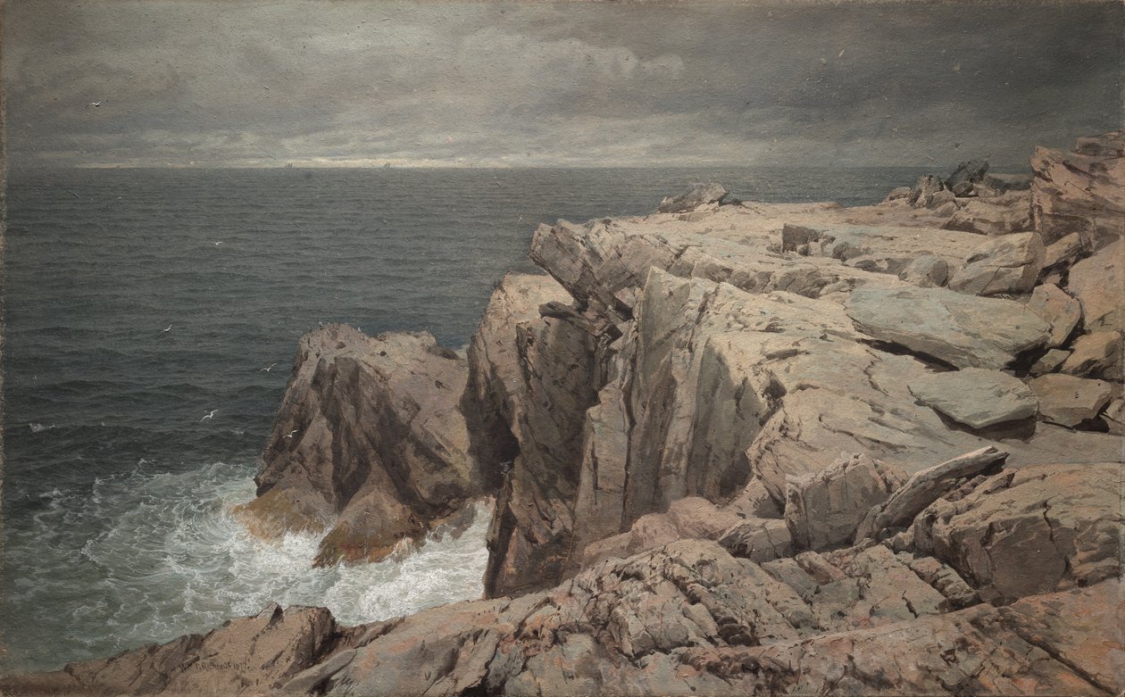 Cormorant Cliff, Jamestown, Rhode Island, 1877 by William Trost Richards