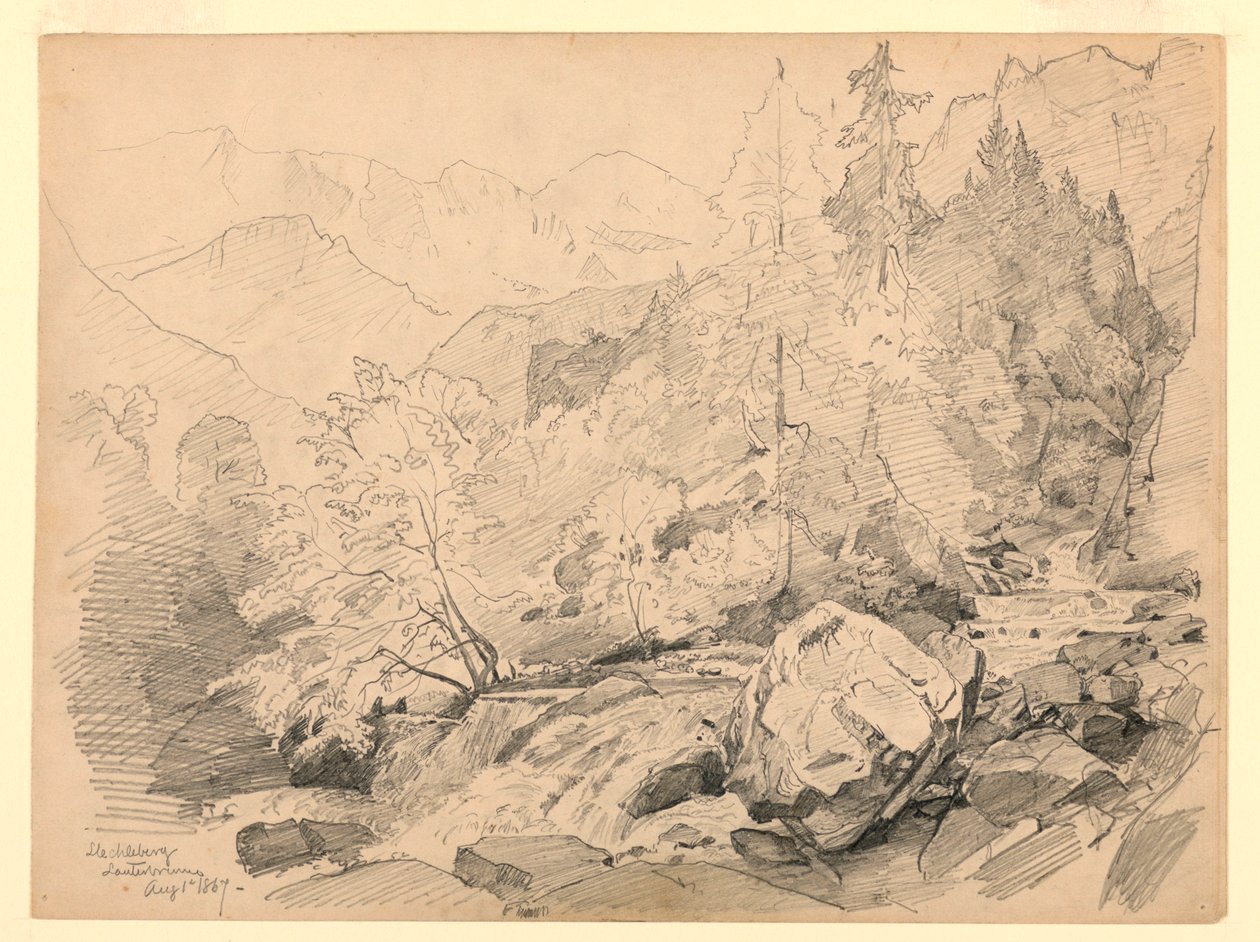 Landscape, Stechelberg, Lauterbrunnen, Switzerland by William Trost Richards