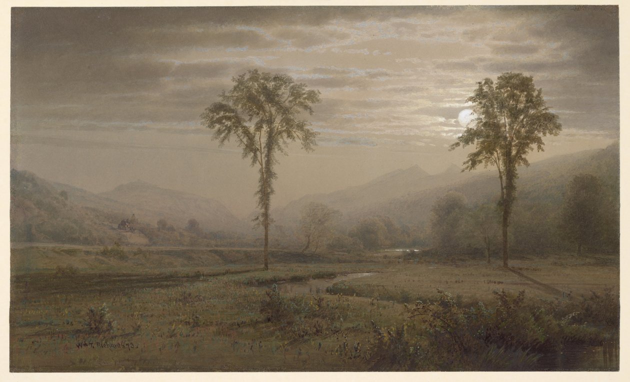 Moonlight on Mount Lafayette, New Hampshire by William Trost Richards