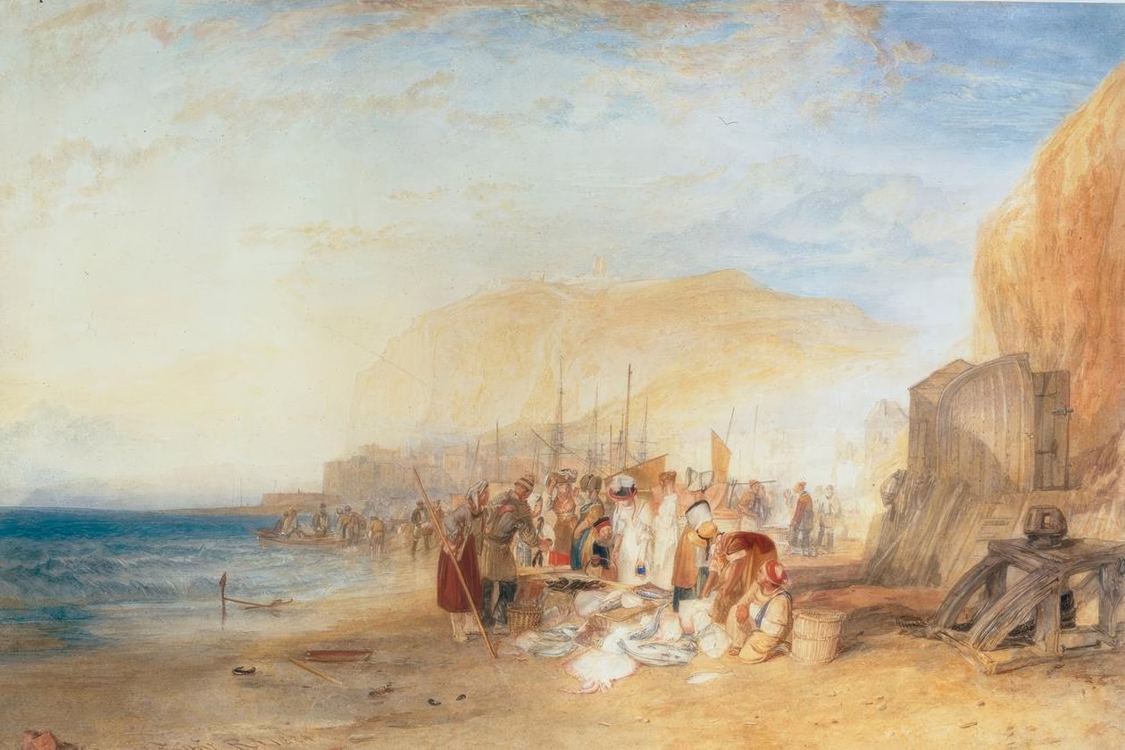 Hastings: Fish Market on the Sands, Early Morning by Joseph Mallord William Turner