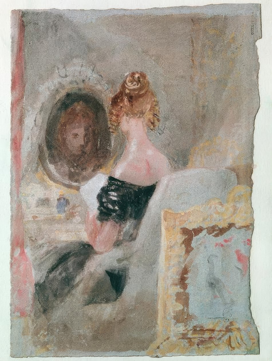 Interior in Petwoath House: Woman Before the Mirror by Joseph Mallord William Turner