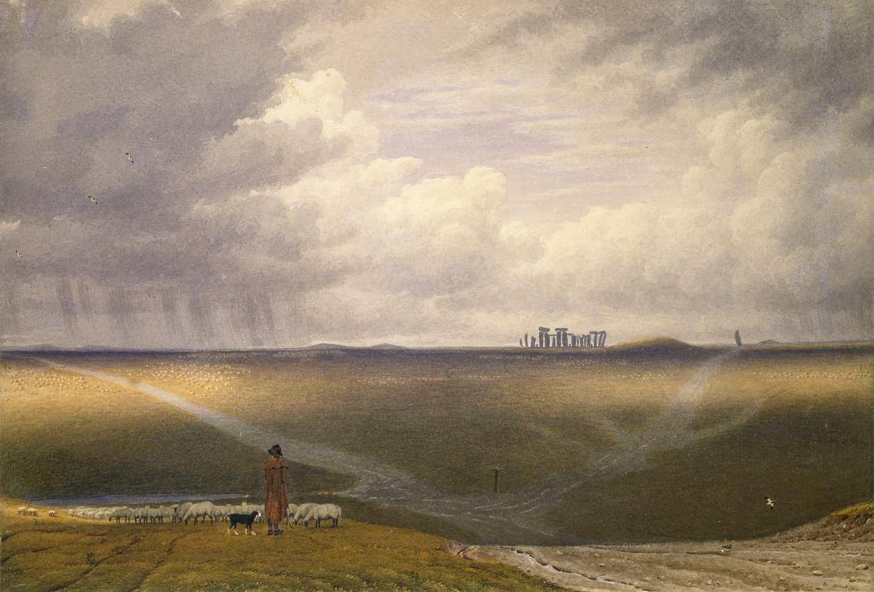 Stonehenge-A Showery Day, early 19th century by Joseph Mallord William Turner
