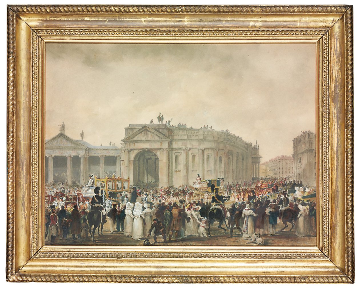 King George IV at College Green, Dublin by William Turner de Lond