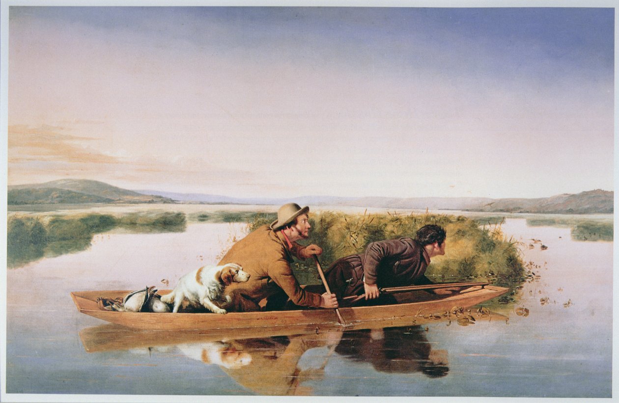 Duck Hunters on the Hoboken Marshes, New Jersey by William Tylee Ranney
